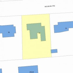 25 Roosevelt Rd, Newton, MA 02459 plot plan