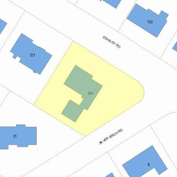 131 Stanley Rd, Newton, MA 02468 plot plan