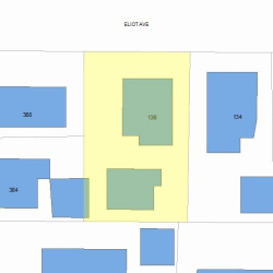 136 Eliot Ave, Newton, MA 02465 plot plan