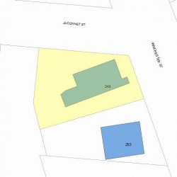 249 Winchester St, Newton, MA 02461 plot plan