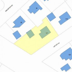 121 Carver Rd, Newton, MA 02461 plot plan