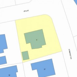 9 Somerset Rd, Newton, MA 02465 plot plan