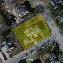 3 Winthrop St, Newton, MA 02465 aerial view