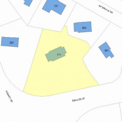 515 Beacon St, Newton, MA 02459 plot plan