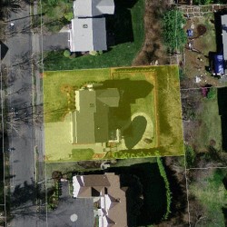 55 Lovett Rd, Newton, MA 02459 aerial view