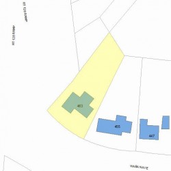 463 Waban Ave, Newton, MA 02468 plot plan