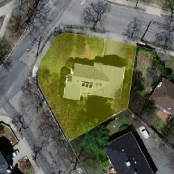 210 Evelyn Rd, Newton, MA 02468 aerial view