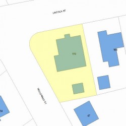 170 Lincoln St, Newton, MA 02461 plot plan