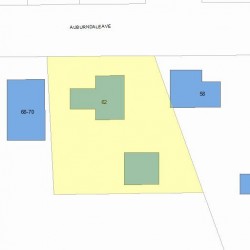 62 Auburndale Ave, Newton, MA 02465 plot plan