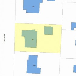 96 Oxford Rd, Newton, MA 02459 plot plan