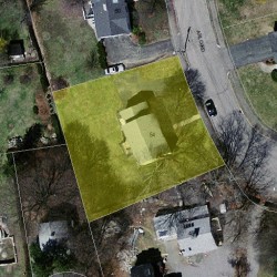 54 Arlo Rd, Newton, MA 02464 aerial view