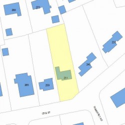 251 Otis St, Newton, MA 02465 plot plan