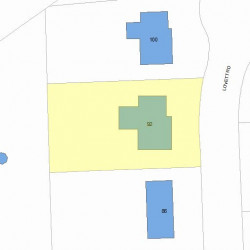 92 Lovett Rd, Newton, MA 02459 plot plan