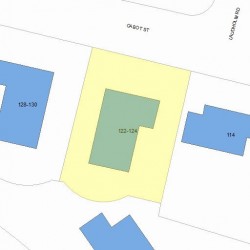 124 Cabot St, Newton, MA 02458 plot plan