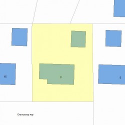 9 Channing Rd, Newton, MA 02459 plot plan