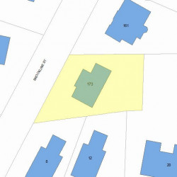 173 Brookline St, Newton, MA 02459 plot plan