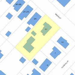 281 Nevada St, Newton, MA 02460 plot plan