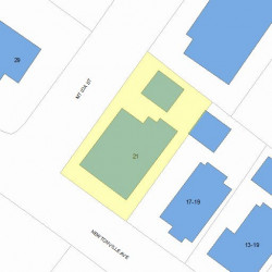 21 Newtonville Ave, Newton, MA 02458 plot plan