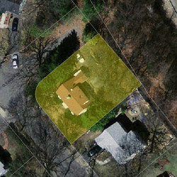 8 Deforest Rd, Newton, MA 02462 aerial view