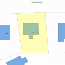 52 Heatherland Rd, Newton, MA 02461 plot plan