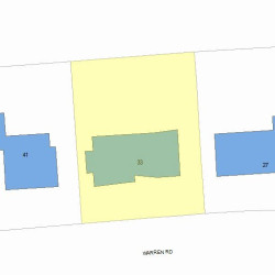 33 Warren Rd, Newton, MA 02468 plot plan