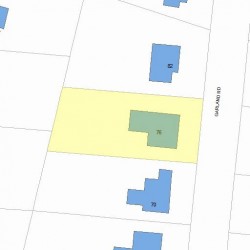 76 Garland Rd, Newton, MA 02459 plot plan