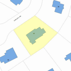44 Dorothy Rd, Newton, MA 02459 plot plan