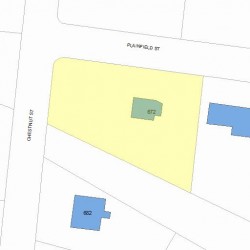 672 Chestnut St, Newton, MA 02468 plot plan
