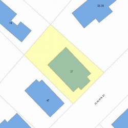 37 Clinton St, Newton, MA 02458 plot plan