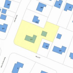 237 Mill St, Newton, MA 02459 plot plan