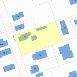 42 Oak Ave, Newton, MA 02465 plot plan