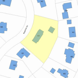 131 Windsor Rd, Newton, MA 02468 plot plan