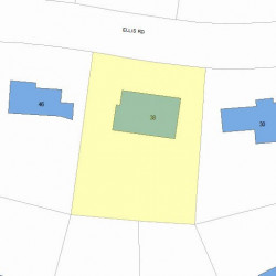 38 Ellis Rd, Newton, MA 02465 plot plan