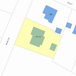 544 Walnut St, Newton, MA 02460 plot plan