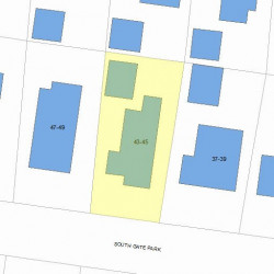 43 Gate Park, Newton, MA 02465 plot plan