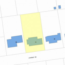 53 Amherst Rd, Newton, MA 02468 plot plan