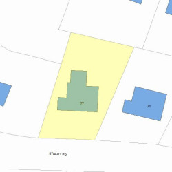 77 Stuart Rd, Newton, MA 02459 plot plan