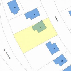 11 Lewis St, Newton, MA 02458 plot plan