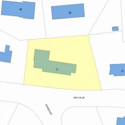 33 Oakvale Rd, Newton, MA 02468 plot plan