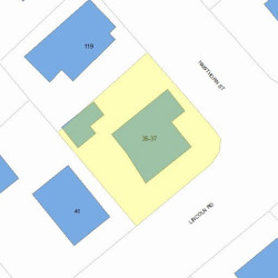 37 Lincoln Rd, Newton, MA 02458 plot plan