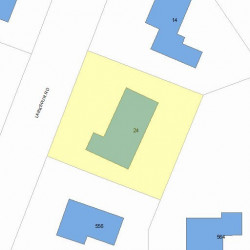 24 Larkspur Rd, Newton, MA 02468 plot plan