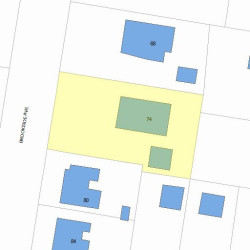 74 Brookside Ave, Newton, MA 02460 plot plan