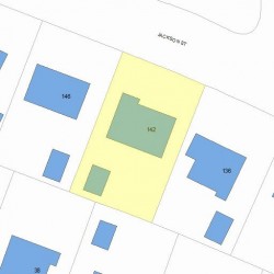 142 Jackson St, Newton, MA 02459 plot plan