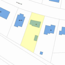 42 Wyman St, Newton, MA 02468 plot plan