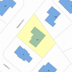 140 Greenwood St, Newton, MA 02459 plot plan