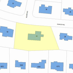 44 Mignon Rd, Newton, MA 02465 plot plan