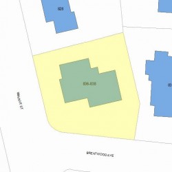 838 Walnut St, Newton, MA 02460 plot plan
