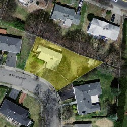 91 Mary Ellen Rd, Newton, MA 02468 aerial view