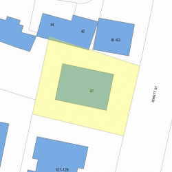 67 Jewett St, Newton, MA 02458 plot plan