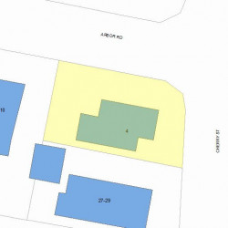4 Arbor Rd, Newton, MA 02465 plot plan